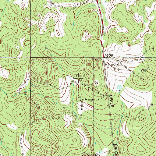 Topographic Map of Charles Cole Cemetery, TX