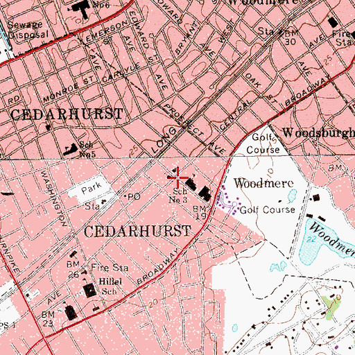 Topographic Map of Saint Joachims Roman Catholic Church, NY