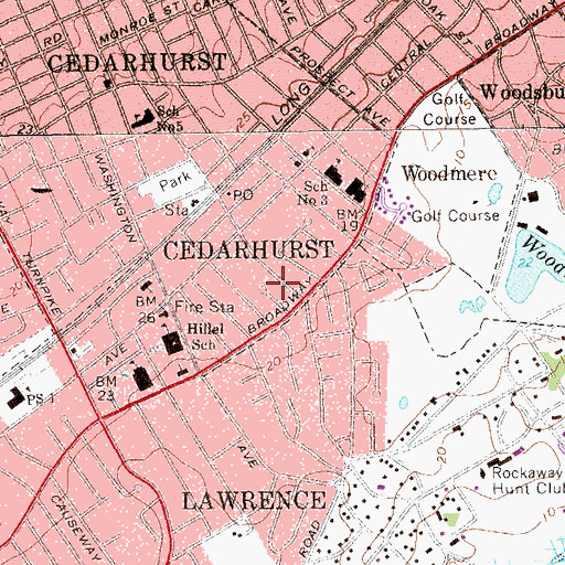 Topographic Map of Town And Country School, NY