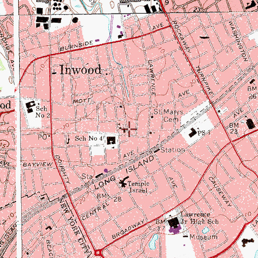 Topographic Map of Roman Catholic Church of Our Lady of Good Counsel, NY