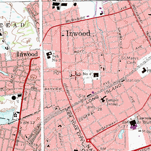 Topographic Map of Saint Paul's Methodist Protestant Church (historical), NY
