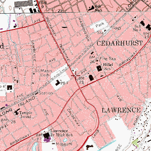 Topographic Map of William S Pettit Memorial Branch YMCA, NY