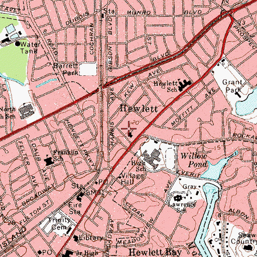 Topographic Map of Saint Josephs Parochial School, NY