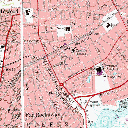Topographic Map of Congregation Shaaray Tefila, NY