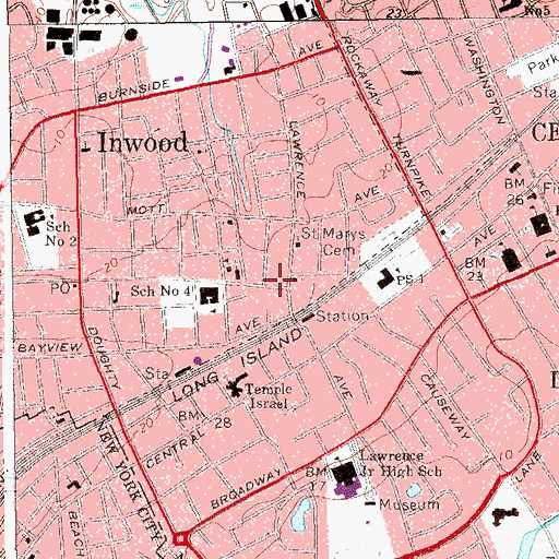 Topographic Map of First Calvary Baptist Church, NY