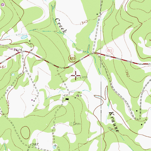 Topographic Map of Schmidt Cemetery, TX