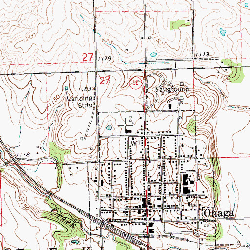 Topographic Map of Community Healthcare System - Onaga, KS
