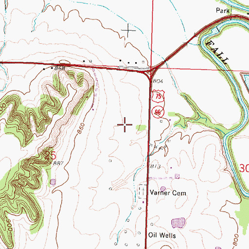 Topographic Map of Wilson Medical Center, KS