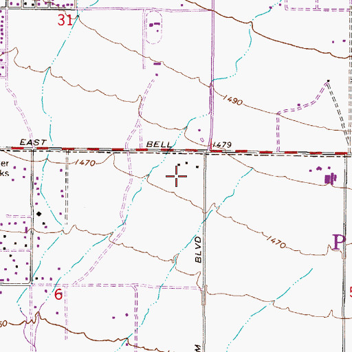 Topographic Map of Paradise Valley Miranda, AZ