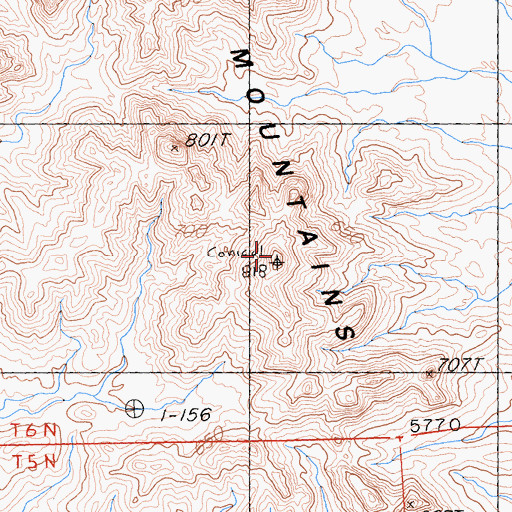 Topographic Map of Stepladder Mountains, CA