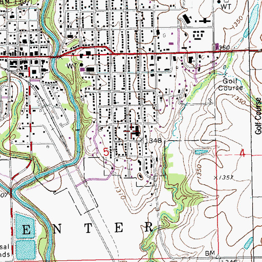 Topographic Map of Saint Luke Hospital - Marion, KS