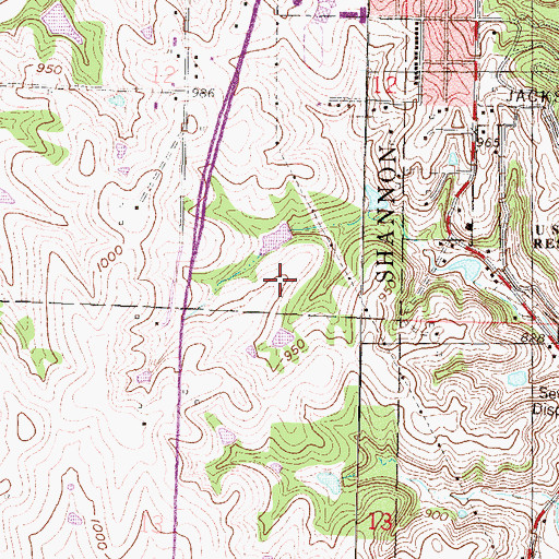 Topographic Map of Atchison Hospital, KS