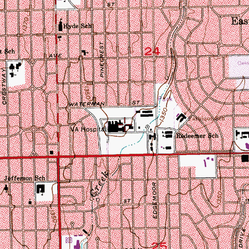 Topographic Map of Robert J Dole Veterans Affairs Medical Center, KS