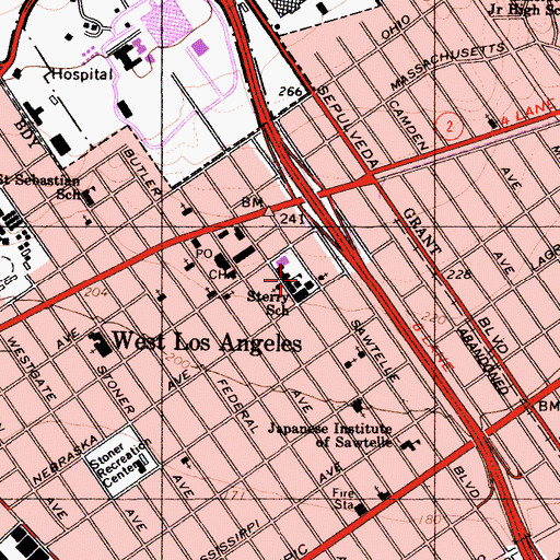 Topographic Map of Nora Sterry Elementary School, CA