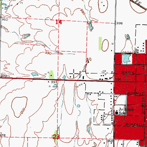 Topographic Map of Girard Medical Center, KS