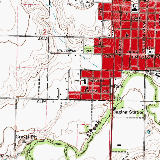 Topographic Map of Decatur Health Systems Hospital, KS