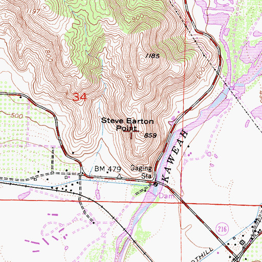 Topographic Map of Steve Barton Point, CA