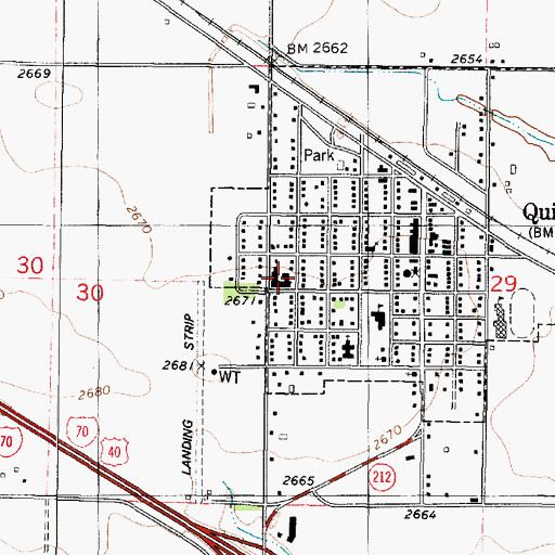 Topographic Map of Gove County Medical Center, KS