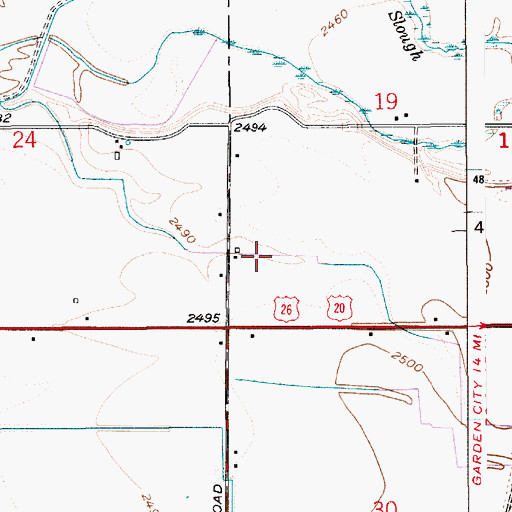 Topographic Map of 5.17 Lateral, ID
