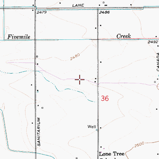 Topographic Map of 6.6 Lateral, ID