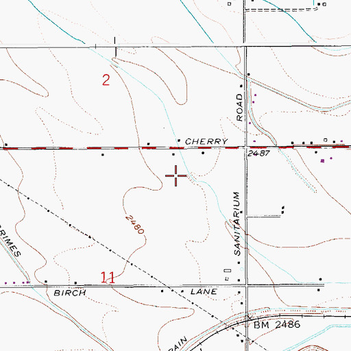 Topographic Map of 9.8 Lateral, ID
