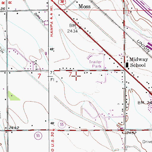 Topographic Map of 15.0 South Branch Lateral, ID