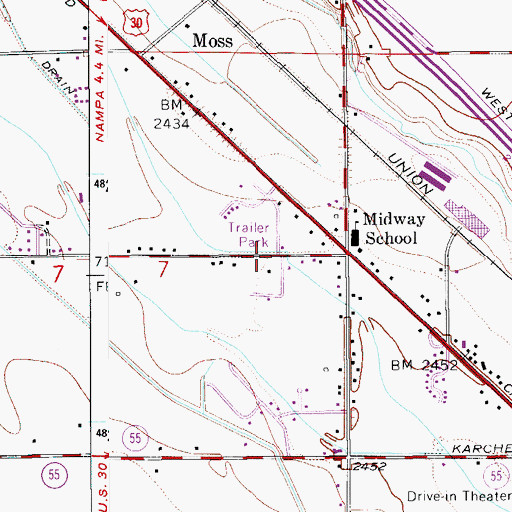 Topographic Map of 15.0 North Branch Lateral, ID