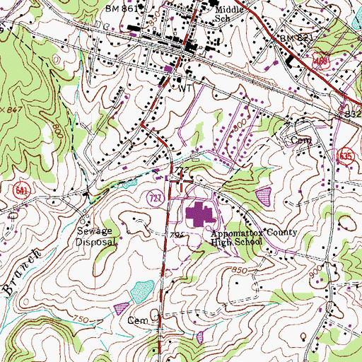 Topographic Map of Janus School Aternative Program, VA