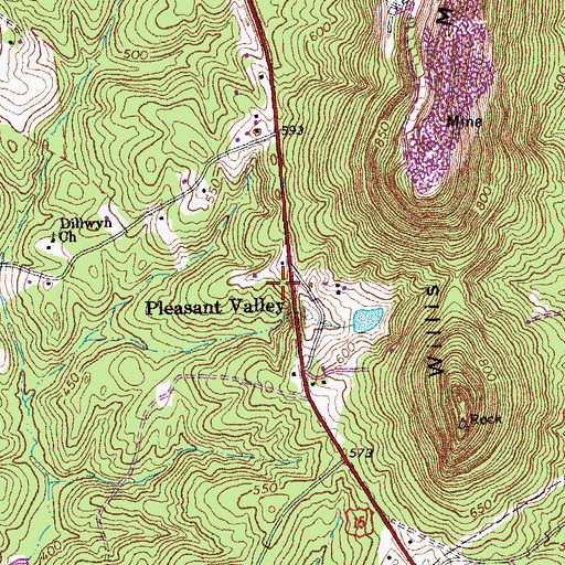 Topographic Map of The Discovery School of Virginia, VA