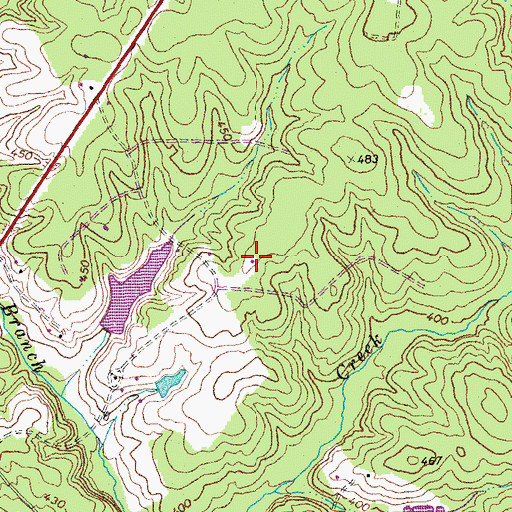 Topographic Map of Open Door Christian School, VA