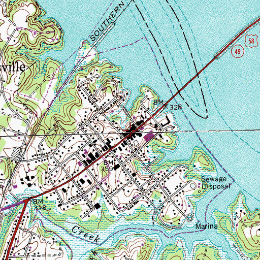 Topographic Map of Lake Country Christian Academy, VA