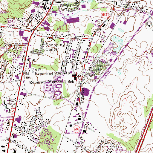 Topographic Map of Robinson Educational Center, VA