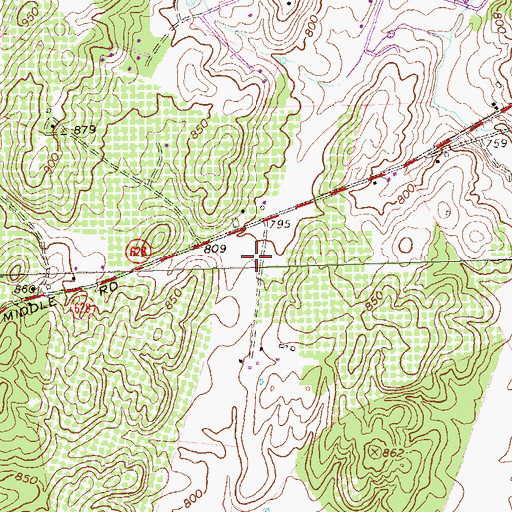 Topographic Map of Orchard View Elementary School, VA
