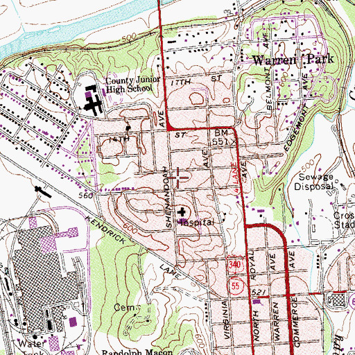 Topographic Map of Royal Christian Academy, VA