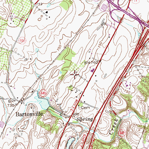 Topographic Map of Mountain View Christian Academy, VA