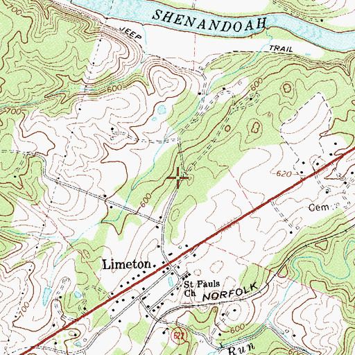 Topographic Map of Academy at Innisfree, VA