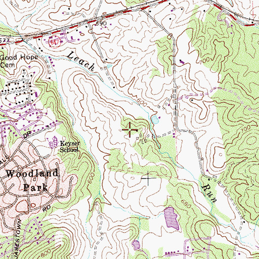Topographic Map of Hilda J Barbour Elementary School, VA