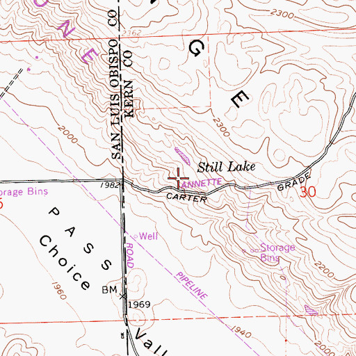 Topographic Map of Still Lake, CA