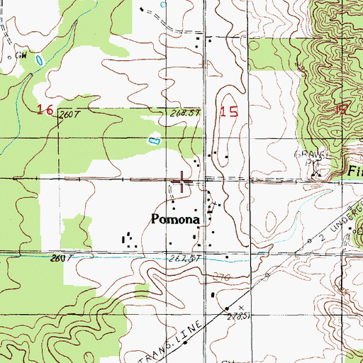 Topographic Map of Pomona Station (historical), MI
