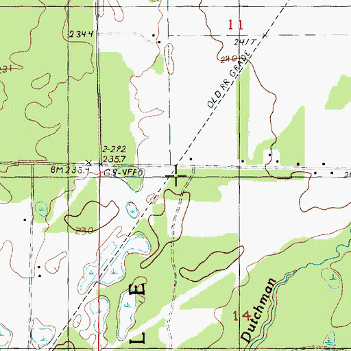 Topographic Map of Henry Station (historical), MI