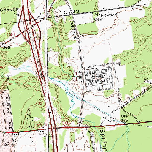 Topographic Map of Saratoga Landfill, NY