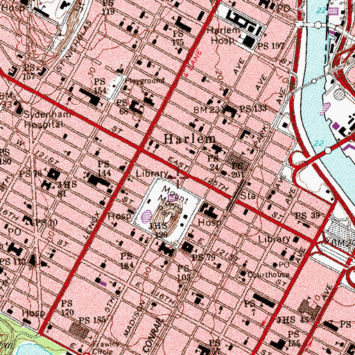 Topographic Map of All Hallows School (historical), NY