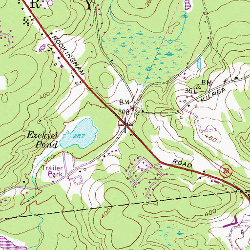 Topographic Map of Over the Rainbow Preschool, NH