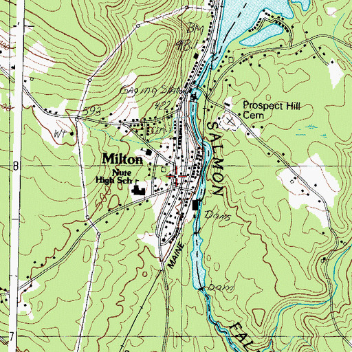 Topographic Map of Milton Learning Center, NH