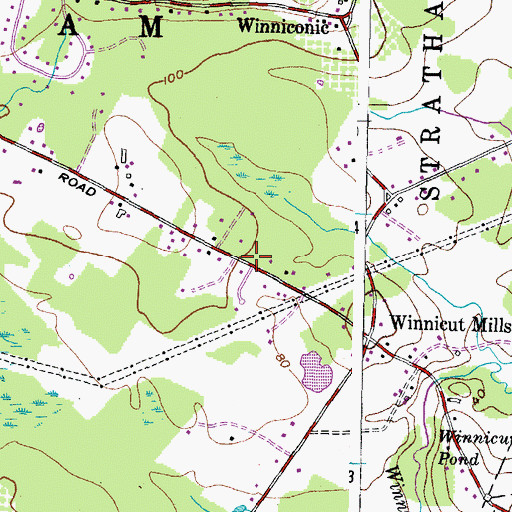 Topographic Map of Acorn School, NH