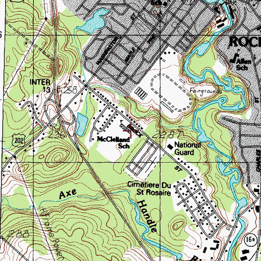 Topographic Map of McClelland Preschool, NH