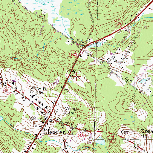 Topographic Map of Chester Self - Education Center, NH