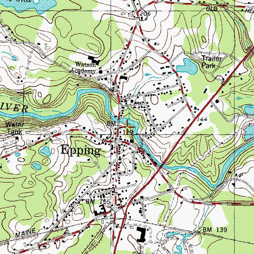 Topographic Map of Maple Tree Preschool, NH