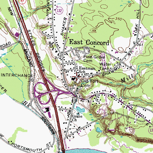 Topographic Map of Eastman Preschool, NH