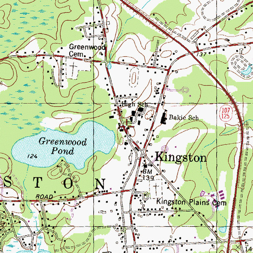 Topographic Map of Kingston Childrens Center, NH